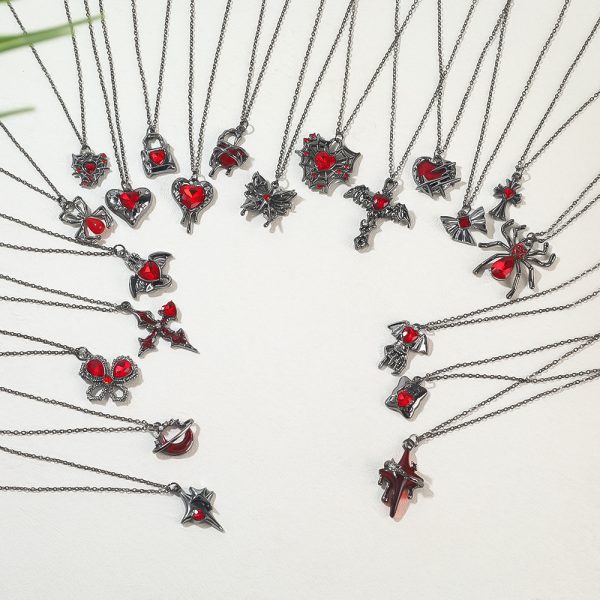 a817b3ac-db4f-4f71-8ea4-e35cc49969b4.jpg Dark Style Halloween Spider Bat Necklace