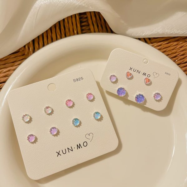 Super Colored Stud Earrings Set For Women