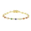 Geometric CZ Tennis Bracelet For Women Paved Different Shape