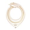 Multi-layer Snake Bone Chain Contrast Color Necklace