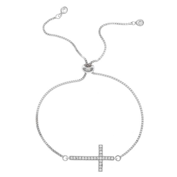 Women's Diamond Pull-out Cross Bracelet