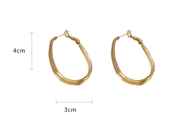 925 Silver Needle Geometric Circle Earrings Retro Temperament Earrings