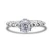 925 Sterling Silver Moissanite Ring Women's Pt950 Gold-plated Vine Winding Light Luxury