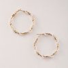 European And American Cross-border New Twining Pearl Big Circle Earrings