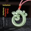 Xinjiang Hetian Jade Greenish White Jade Pendant Twelve Zodiac Dragon Necklace