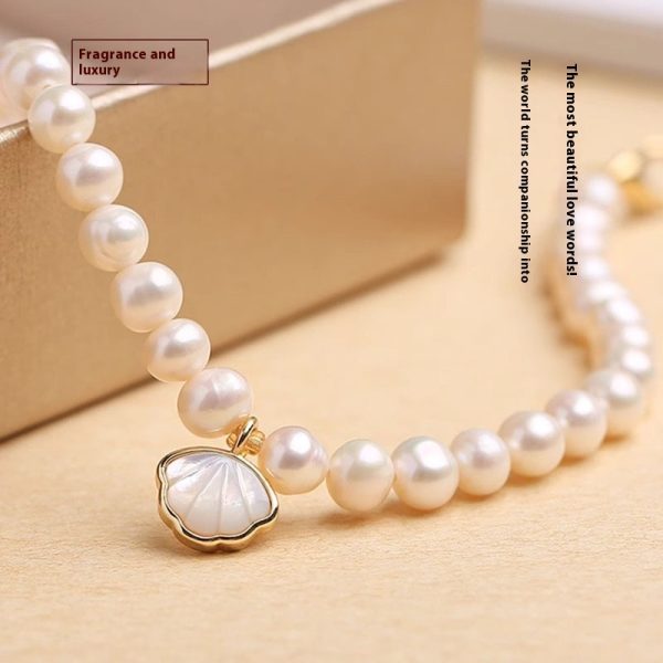 Real Natural Freshwater Pearl Bracelet Female Fan