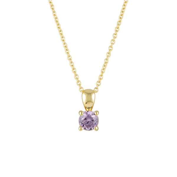 Fashion Birthday Stone Diamond Necklace