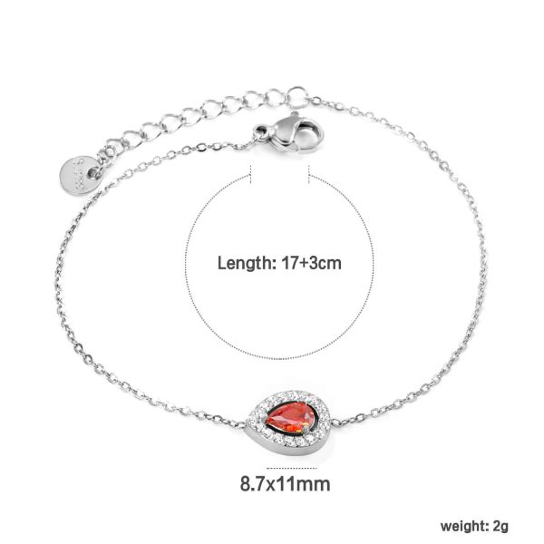 European And American Fashion Round Drop-shaped Stainless Steel Bracelet For Women
