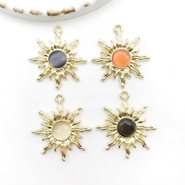 SUNFLOWER Alloy Drop Oil Small Pendant Creative Diy Bracelet Keychain Earrings Pendant