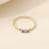 18K Gold White Zircon Ring Simple And Stylish Women