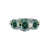 S925 Silver Moissanite Three-Life Stone 4 Karat Ring