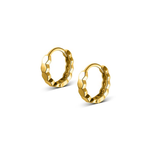 Glossy Geometric Polygon Section Ear Clip Everyday Style Simple Circle Earring