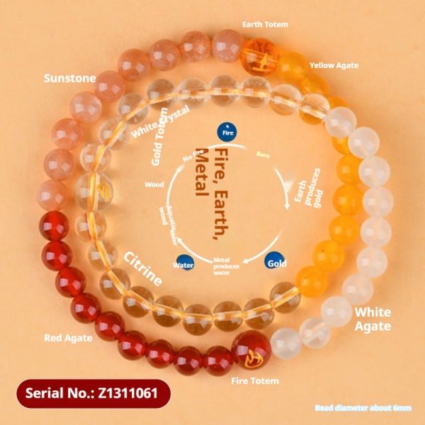 Three-attribute Gold Water Soil Bracelet For Men And Women