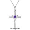 S925 Sterling Silver Cross Frame Pendant Clavicle Chain
