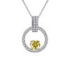 Pink Diamond Necklace Women's V-shaped Round Bag New