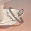 V-shaped 18K Genuine Gold Electroplated Bracelet Ring Set