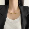 aa3356e7-766e-4be7-b717-2de0f64625b7.jpg Women's High-grade Irregular Pleated Titanium Steel Necklace