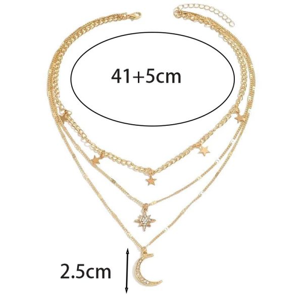 aa4561fb-0066-40df-a494-7e6c4cf8e8c8.jpg Multi-layer Sexy Crescent XINGX-shaped Necklace Women's Classic