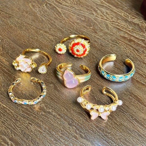 High-grade Temperament Entry Lux Vintage Oil Dripping Gourd Ring