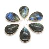Natural Stone Black Sparkling Stone Pendant 26x40mm