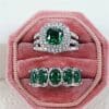 Egg-shaped Full Circle Micro Inlaid Zircon Ring Set