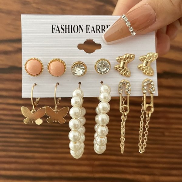 Aircraft Baiyun Earring Set 6-piece Creative
