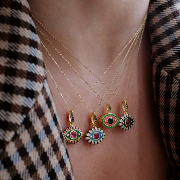 Colorful Crystals Pendant Necklace Clavicle Chain