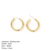 Broad Round Hoops Earrings