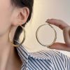 Simple Exaggerated Temperamental Big Circle Earrings Women