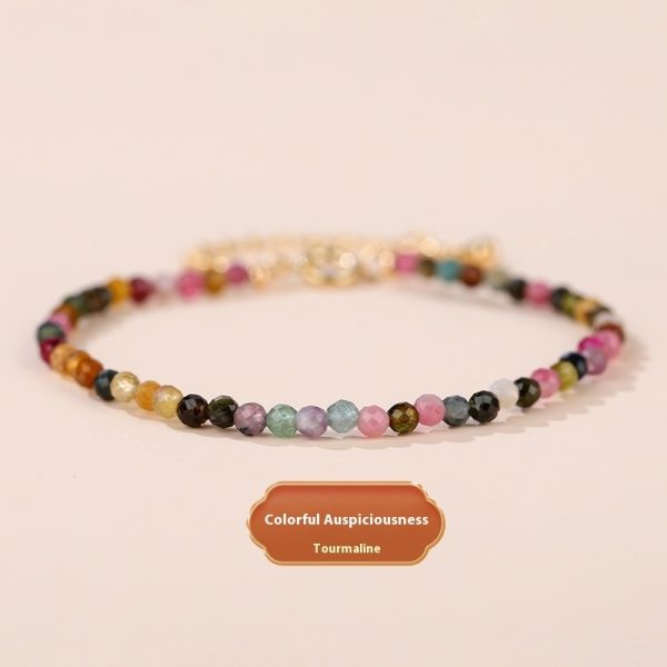 Natural Strawberry Quartz Bracelet Summer Sweet Girl Simple All-matching
