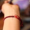 Natural Raw Ore Cinnabar Bracelet