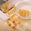 Fashion New Personalized Titanium Steel Gold-plated Diamond Geometric Bracelet