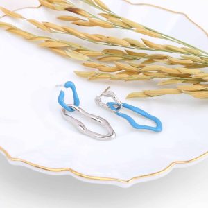 Sterling Silver Asymmetric Drop Earrings
