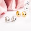 High-grade Copper-plated Gold-color Water Drop Circle Ear Clip