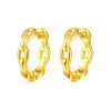 Golden Geometric Cold Wind Small Circle Ring