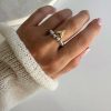 Handmade Beaded Elastic String Love Ring For Women