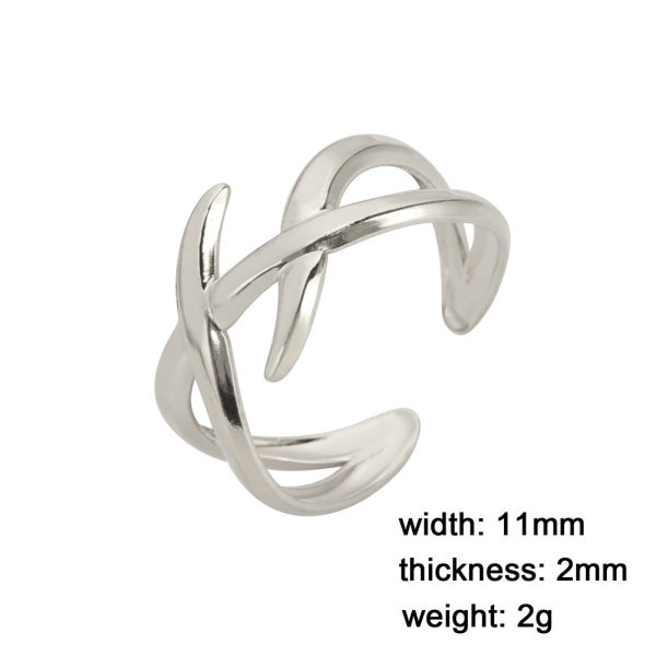 Personalized Retro Women's Fashion Stainless Steel Open Ring