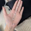 S925 Sterling Silver Four-diamond Full Diamond Bracelet