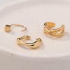 Metal Type C Ear Bone Clip No Ear Hole Ear Hang Female Temperament Hip-hop Minority Cool Wind Earring Set Decoration