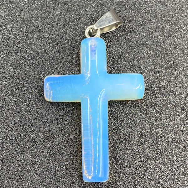 Natural Stone Powder Crystal Agate Semi-precious Stone Cross