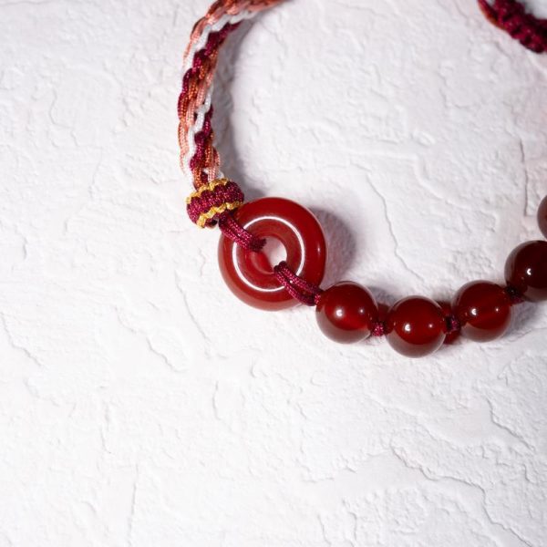 Red Agate Carrying Strap Jade Bracelet