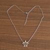 Simple Stainless Steel 18K Gold Plating Colorfast Hollow Turtle Necklace