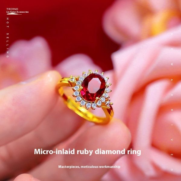 Ring Variety Special-interest Design Fu Character Heart