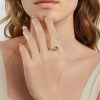 S925 Sterling Silver European And American Color Separation Electroplated Water Drop Open Ring For Women