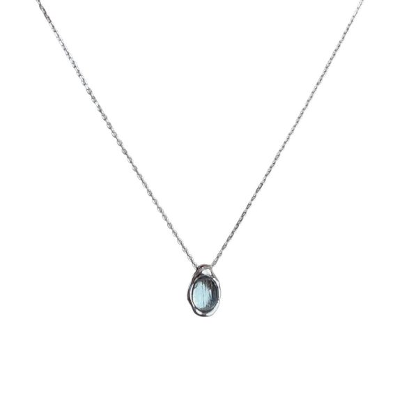Water Drop Aquamarine Prehnite Necklace