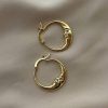 Circle Face Moon Metal Alloy Earrings