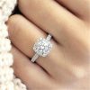 White Gold Plated Bracelet Eight Hearts And Eight Arrows Zircon Ring