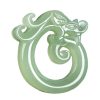 Xinjiang Hetian Jade Greenish White Jade Pendant Twelve Zodiac Dragon Necklace