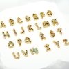 Micro-set Zircon Color Diamond Letter Earrings