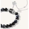 Black Agate Bracelet Small Love Lock Couple Necklace Bracelet